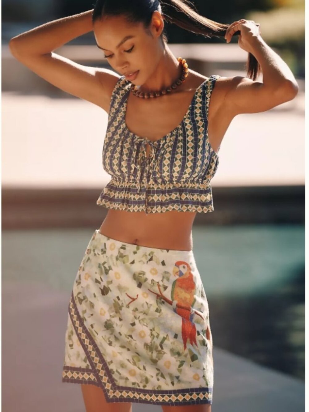 NWT Anthropologie Celandine Asymmetric Linen Blend Mini Skirt